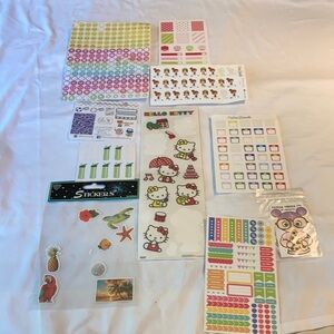 A lot of used stickers